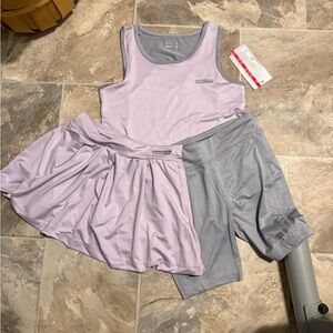 NWT Hind Kids Matching Set in Light Purple and Gray